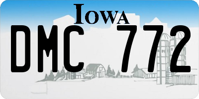 IA license plate DMC772