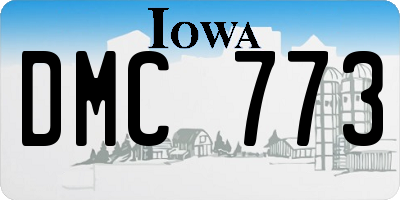 IA license plate DMC773