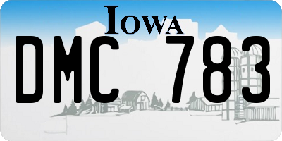 IA license plate DMC783