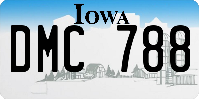 IA license plate DMC788