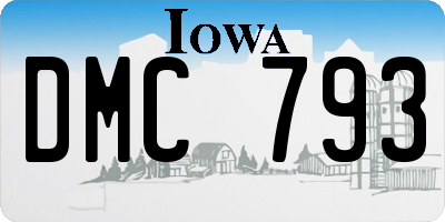 IA license plate DMC793