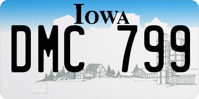 IA license plate DMC799