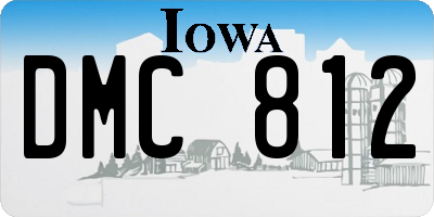 IA license plate DMC812