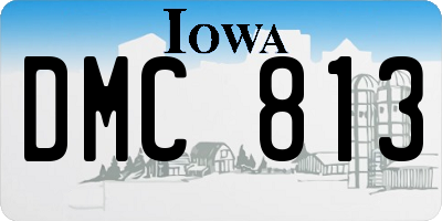 IA license plate DMC813