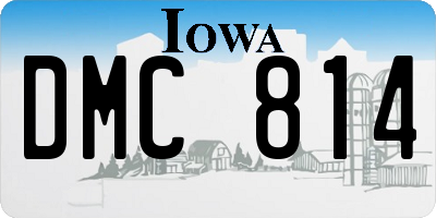 IA license plate DMC814