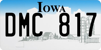 IA license plate DMC817