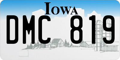IA license plate DMC819
