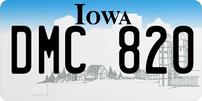 IA license plate DMC820