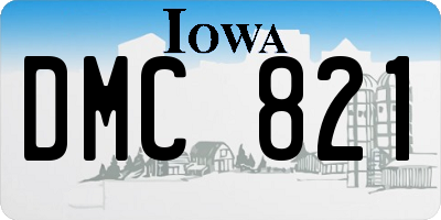 IA license plate DMC821