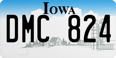 IA license plate DMC824