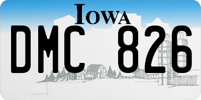 IA license plate DMC826