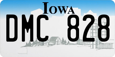 IA license plate DMC828
