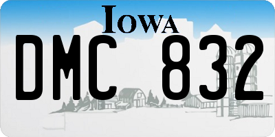 IA license plate DMC832
