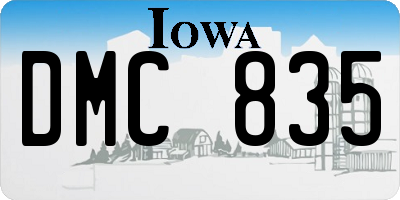 IA license plate DMC835
