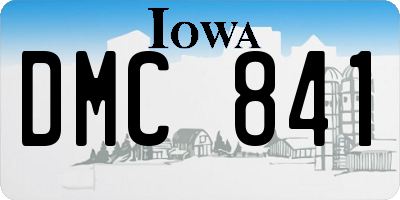 IA license plate DMC841