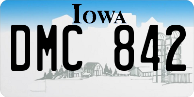 IA license plate DMC842