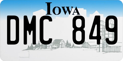 IA license plate DMC849