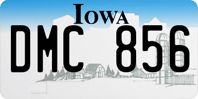 IA license plate DMC856