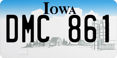 IA license plate DMC861