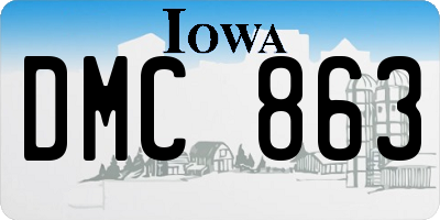 IA license plate DMC863