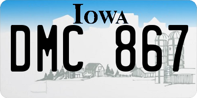 IA license plate DMC867