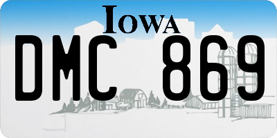 IA license plate DMC869