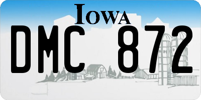 IA license plate DMC872