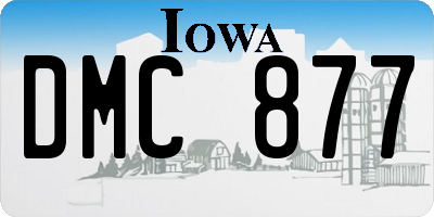 IA license plate DMC877
