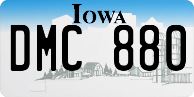IA license plate DMC880