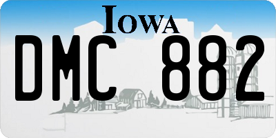 IA license plate DMC882