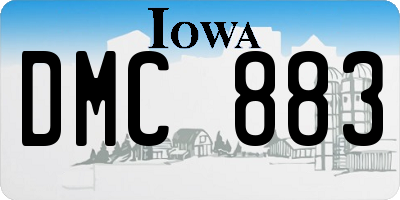 IA license plate DMC883