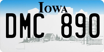 IA license plate DMC890