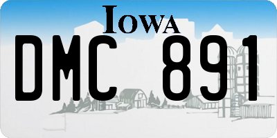 IA license plate DMC891
