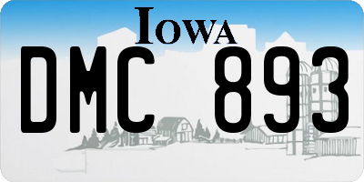 IA license plate DMC893