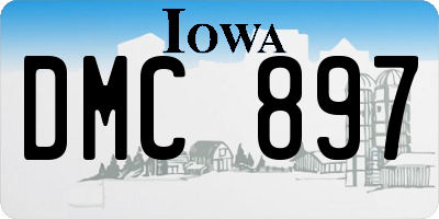 IA license plate DMC897