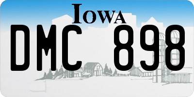 IA license plate DMC898