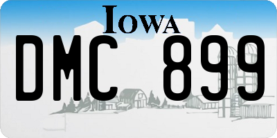 IA license plate DMC899