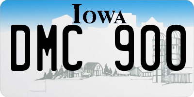 IA license plate DMC900
