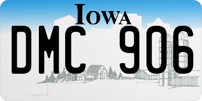 IA license plate DMC906