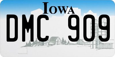 IA license plate DMC909