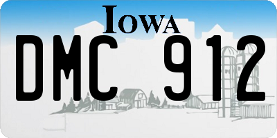 IA license plate DMC912