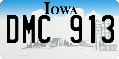 IA license plate DMC913
