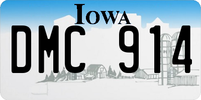 IA license plate DMC914
