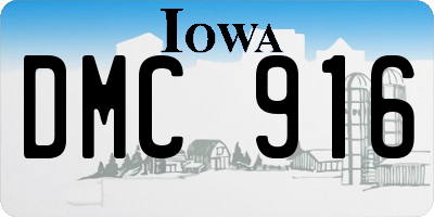 IA license plate DMC916
