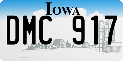 IA license plate DMC917