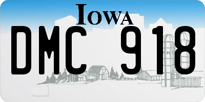 IA license plate DMC918