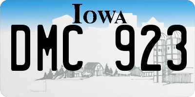 IA license plate DMC923