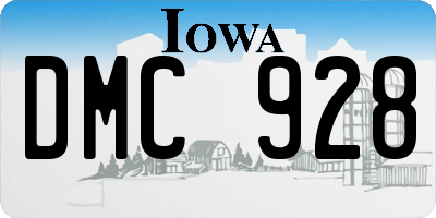 IA license plate DMC928