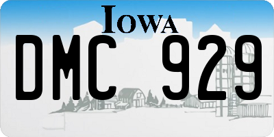 IA license plate DMC929