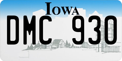 IA license plate DMC930
